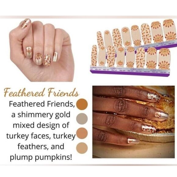 Color Street Thanksgiving Feathered Friends Nail Strips - Picture 6 of 6